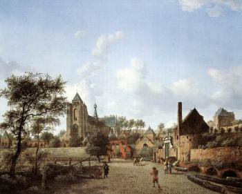 Jan Van Der Heyden : Approach to the Town of Veere